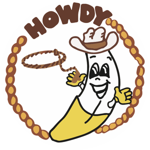 Cowboy Banana Sticker