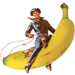 Banana Cowboy Sticker