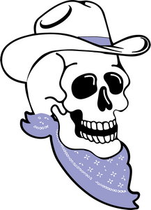 Skull Cowboy Sticker
